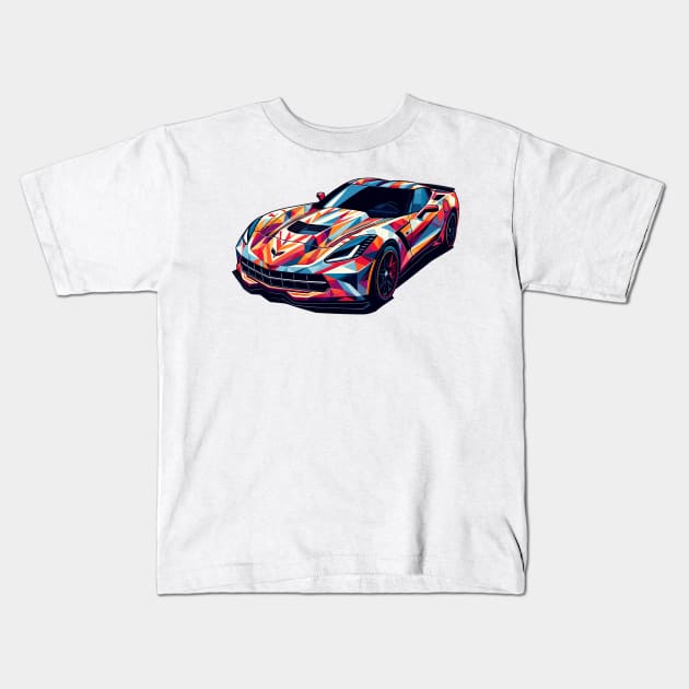 Chevy Corvette Kids T-Shirt by Vehicles-Art